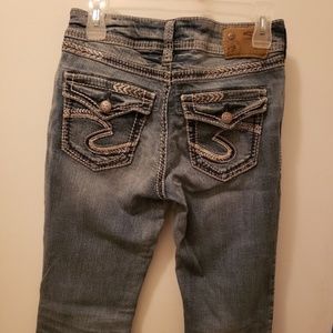 Womens Jeans Silver Suki Mid Slim Boot 28X33